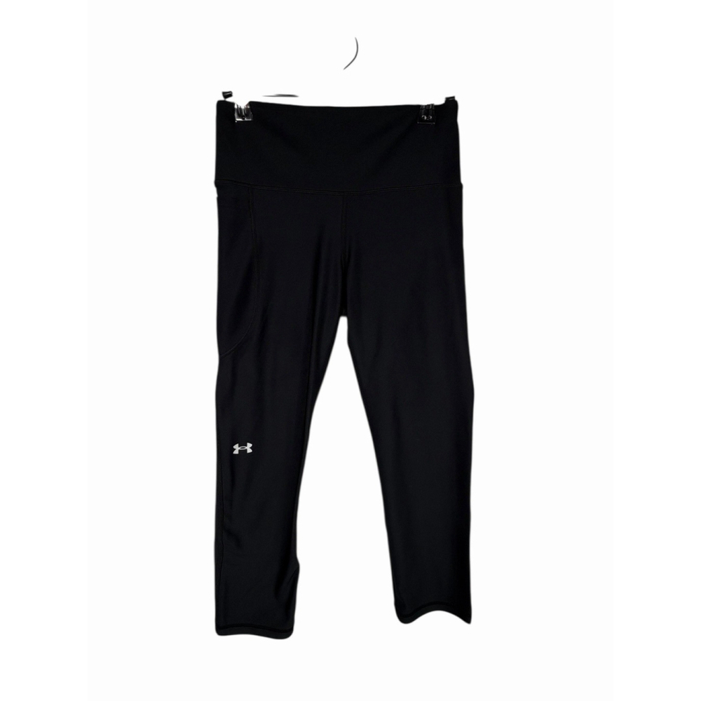 Under Armour Heatgear Black Leggings Womens Running Gym Size Small 3/4